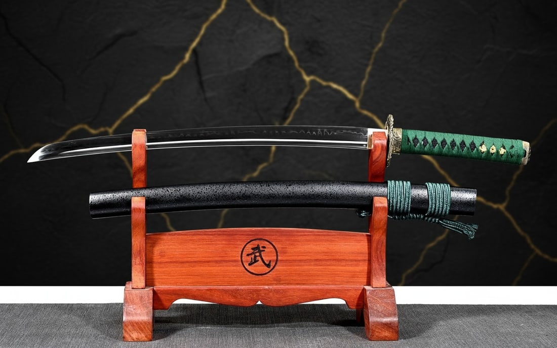 30" Hand-Forged T10 Carbon Steel Wakizashi Sharp Clay Tempered Real Hamon - 2