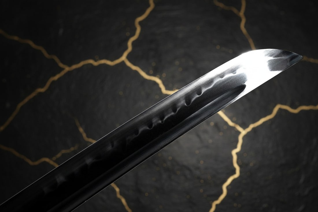 30" Hand-Forged T10 Carbon Steel Wakizashi Sharp Clay Tempered Real Hamon - 4