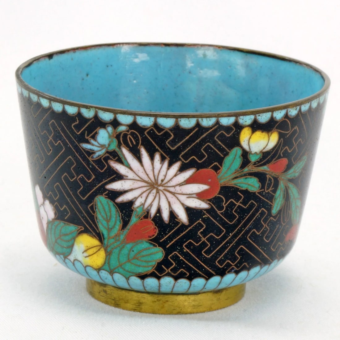 Qing Chinese Tea Saucer/Cloisonne Teacup - 8