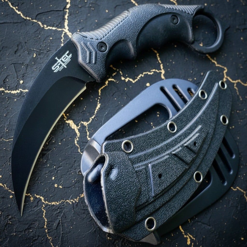 7.5" Fixed Blade Tactical Karambit Knife Survival Hunting Combat Tool EDC - 2
