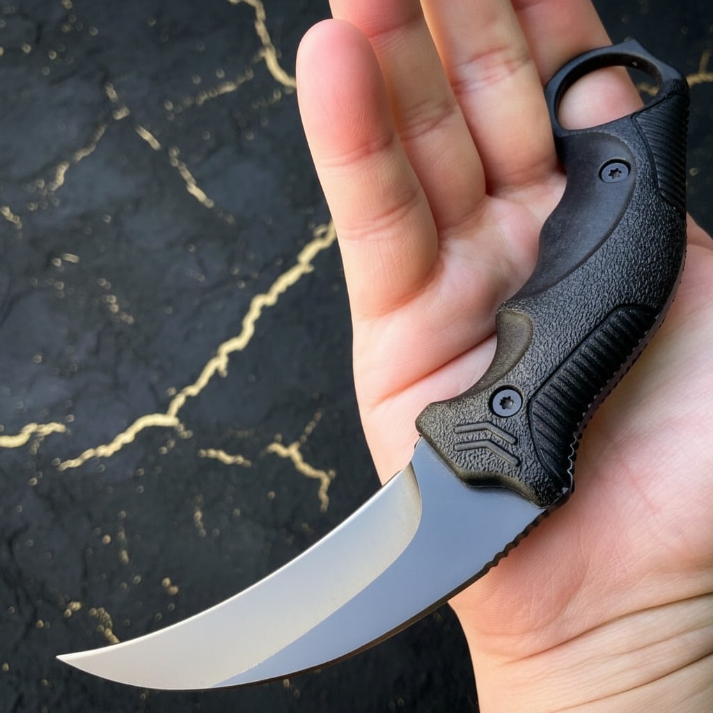 7.5" Fixed Blade Tactical Karambit Knife Survival Hunting Combat Tool EDC - 3