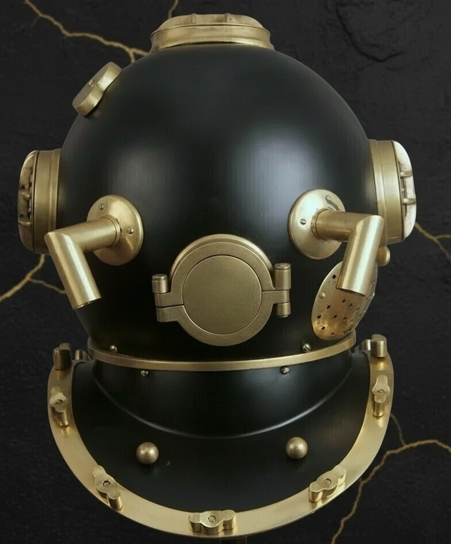Vintage US Navy Mark V Deep Sea Diving Helmet Antique Marine Scuba Decor - 5