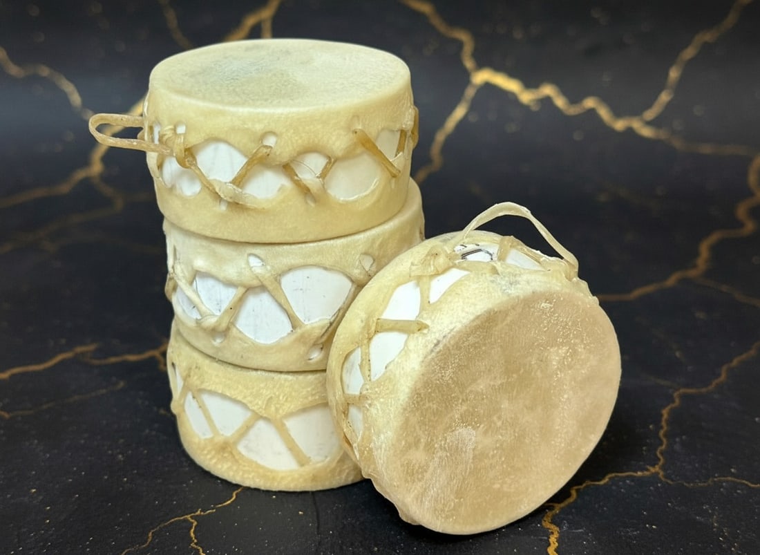 2" Tarahumara Mini Rawhide Drum Native Handcrafted Assorted (1 of 1)