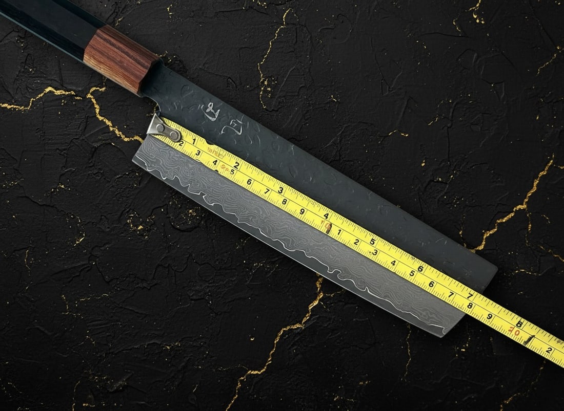 3pc Hammered Damascus Steel Chef Knife Set, Kiritsuke Gyuto Nakiri Professional - 2
