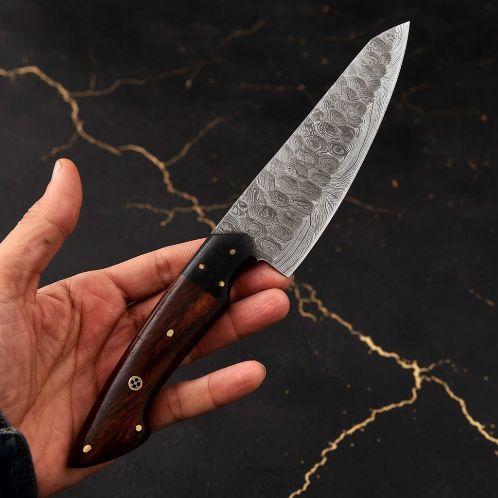 5" Hand-Forged Damascus Steel Chef Knife Set Kitchen Cutlery Kitchenware - 5