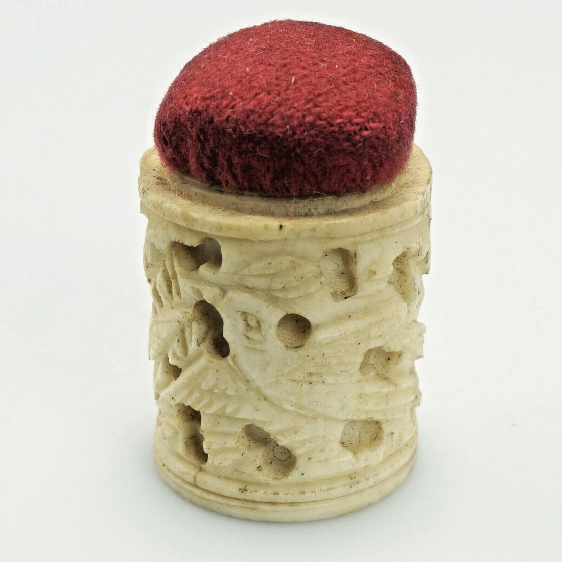Victorian Chinese Carved Bone Pincushion (1 of 7)