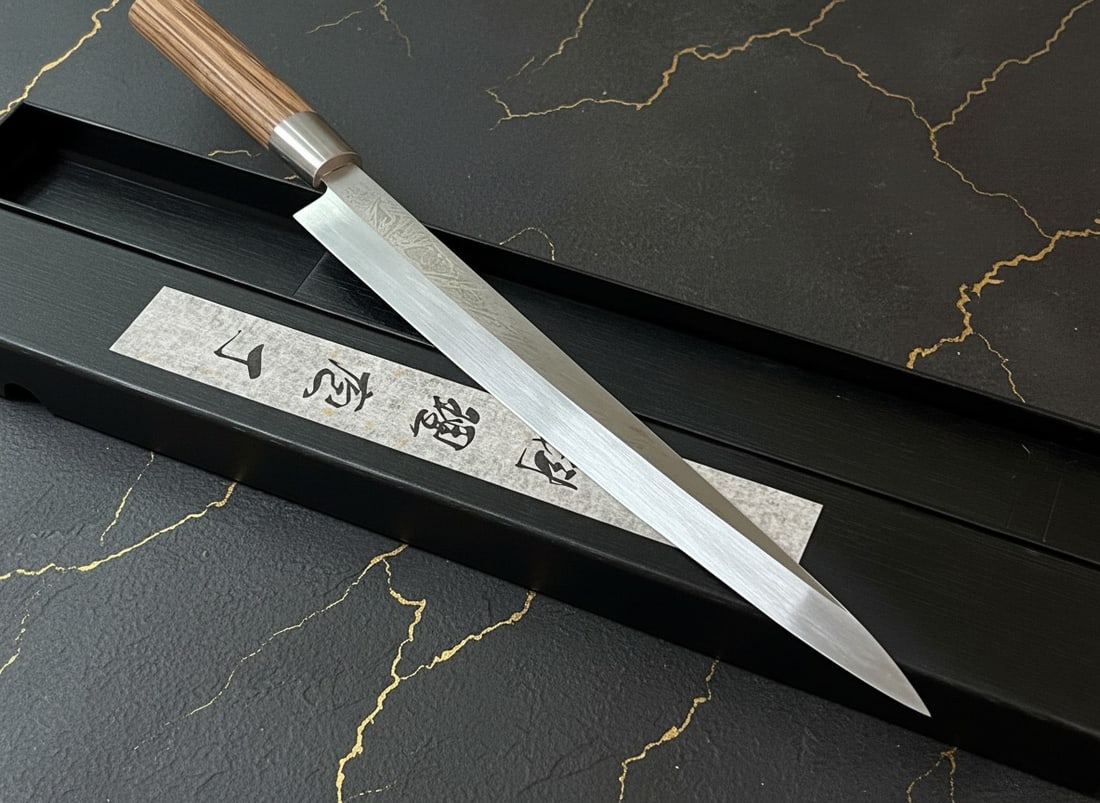 12" Japanese Sashimi Slicer Yanagiba Knife Single Bevel Sushi Chef Tool (1 of 6)
