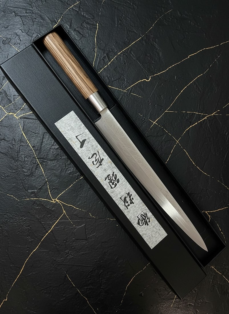 12" Japanese Sashimi Slicer Yanagiba Knife Single Bevel Sushi Chef Tool - 2