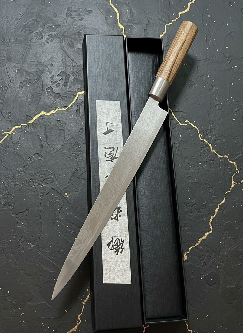 12" Japanese Sashimi Slicer Yanagiba Knife Single Bevel Sushi Chef Tool - 3
