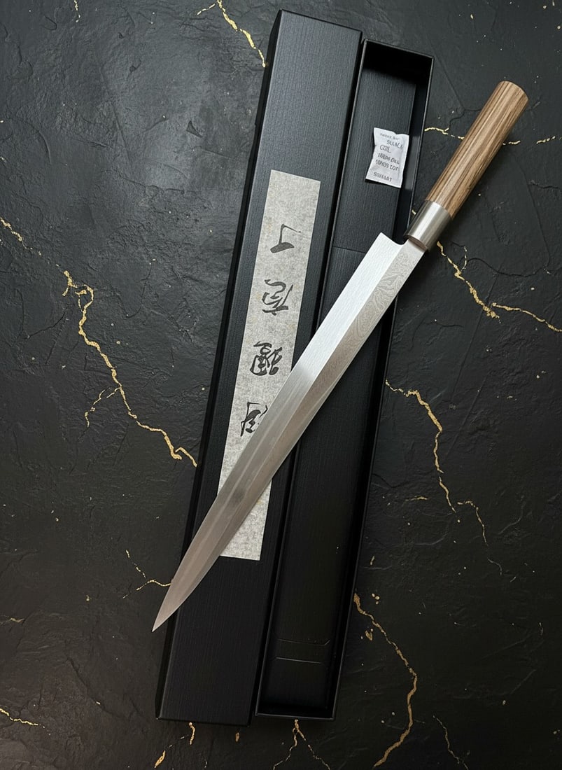 12" Japanese Sashimi Slicer Yanagiba Knife Single Bevel Sushi Chef Tool - 4