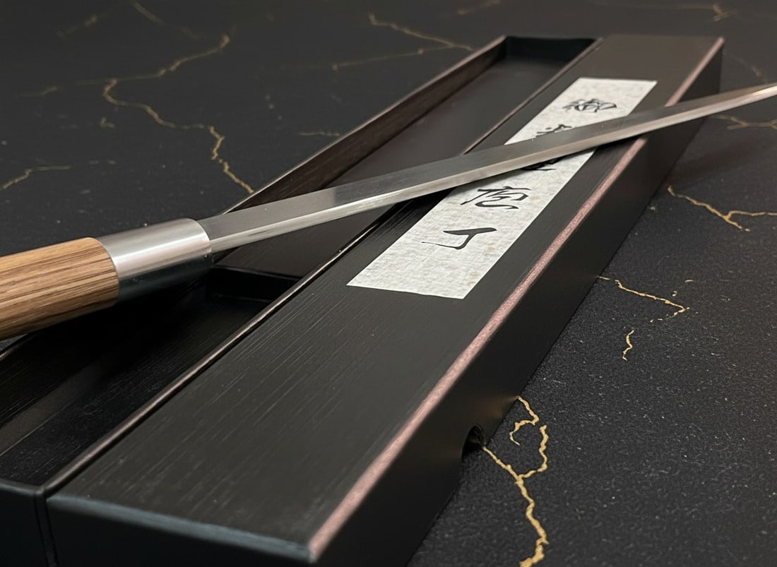 12" Japanese Sashimi Slicer Yanagiba Knife Single Bevel Sushi Chef Tool - 5