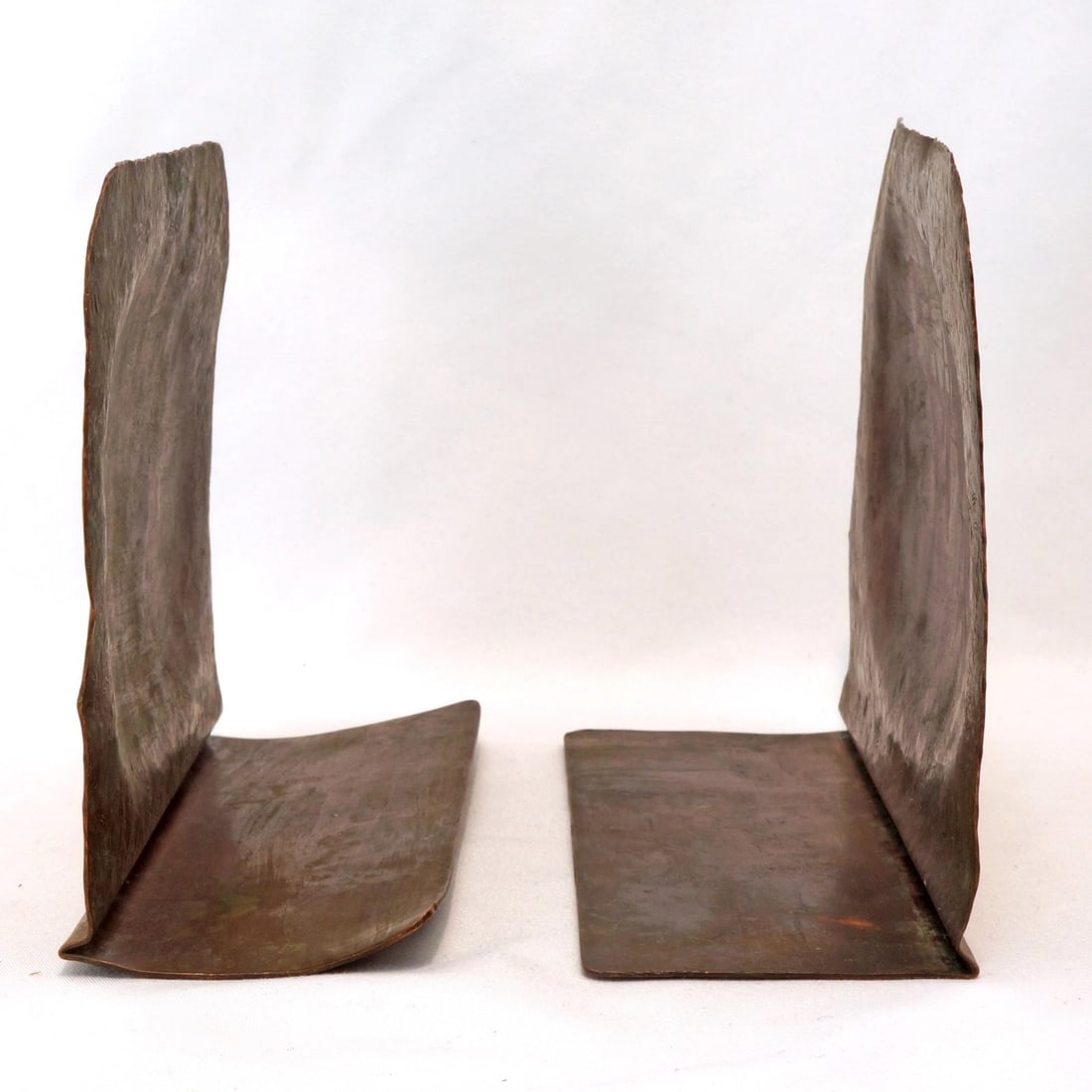 Pair 1920s Copper Bookends Viking Ship - 3
