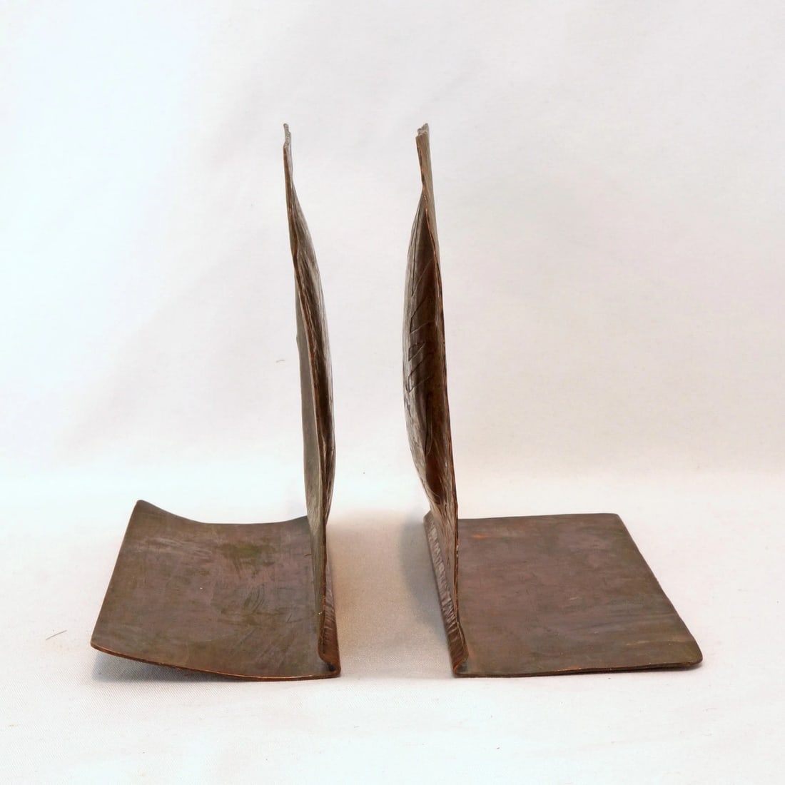 Pair 1920s Copper Bookends Viking Ship - 5