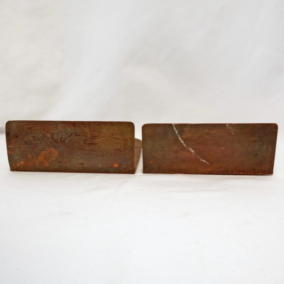 Pair 1920s Copper Bookends Viking Ship - 8