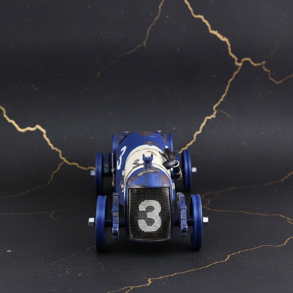 Vintage 1914 Indy 500 Diecast Racing Car Collectible Metal Model Vehicle - 2
