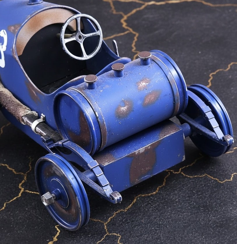 Vintage 1914 Indy 500 Diecast Racing Car Collectible Metal Model Vehicle - 7