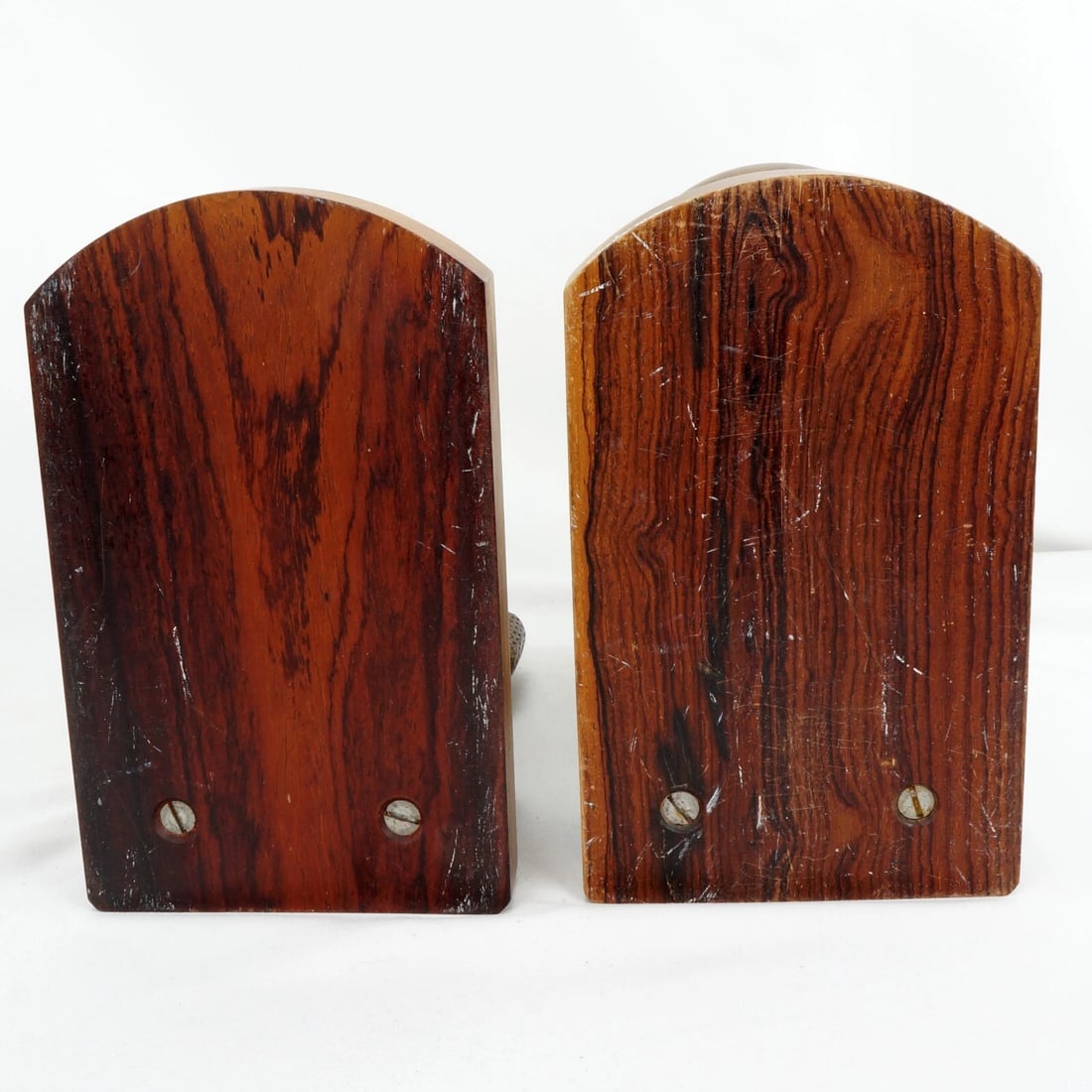 Pair Mesoamerican-Inspired Wood Bookends - 7