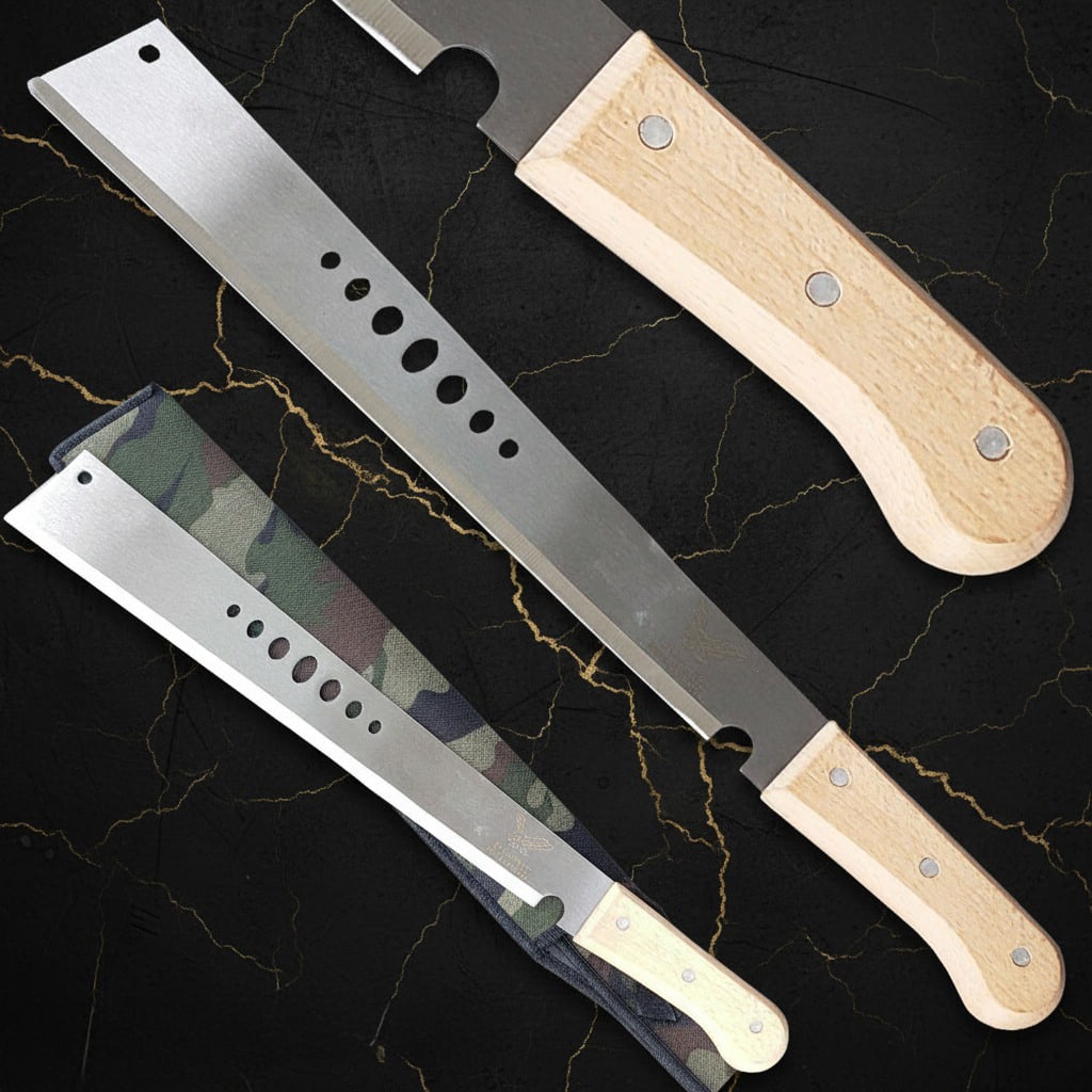 21-Inch Wood Handle Machete, High Carbon Steel Fixed Blade Bushcraft Tool (1 of 1)