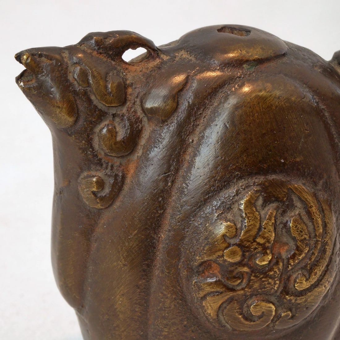 J19th C Japanese Gilt Bronze Water Dropper - 7