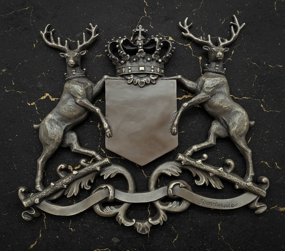Bronze Metal 2 Stag Deer Wall Plaque Wildlife Home Decor Address Sign (1 of 6)