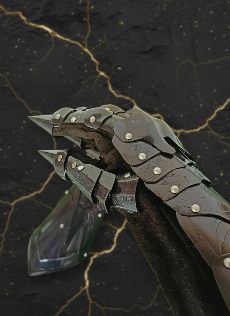 Pair of Steel Crusader Gauntlets Medieval Knight Armor Hand Protection - 3