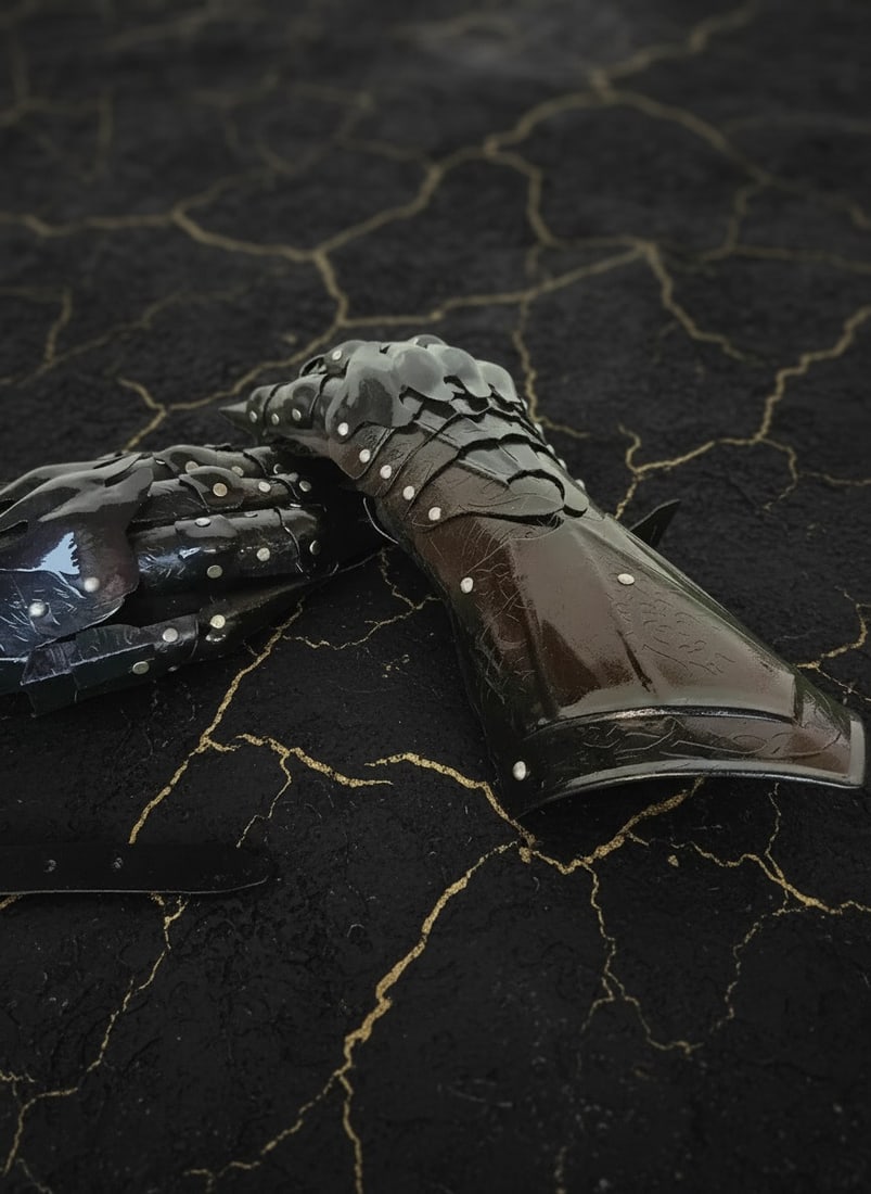 Pair of Steel Crusader Gauntlets Medieval Knight Armor Hand Protection - 5