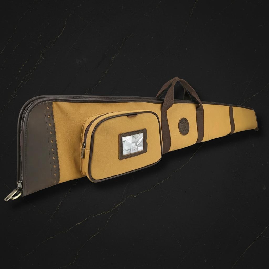Padded Canvas and Leather Shotgun Case Gun Slip Bag with Adjustable Sling - 5
