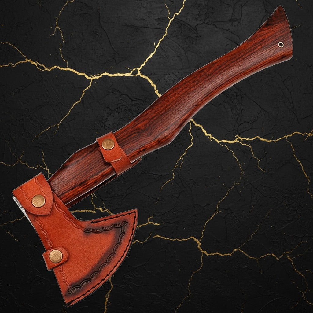 Handmade Viking Battle Axe Damascus Steel Head White Deer Handle Forged - 7
