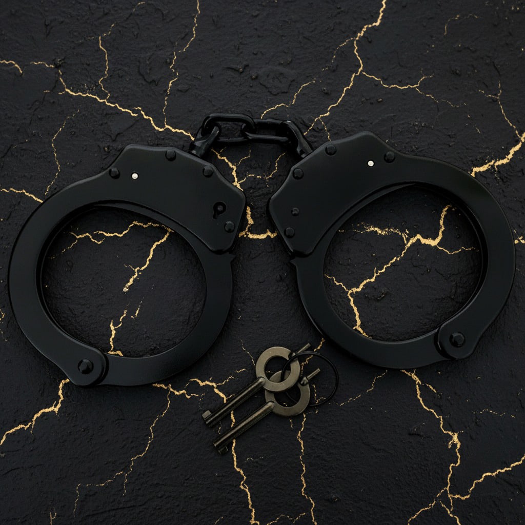 10 Professional Steel Double Lock Handcuffs with Keys Heavy Duty Bulk Set - 2