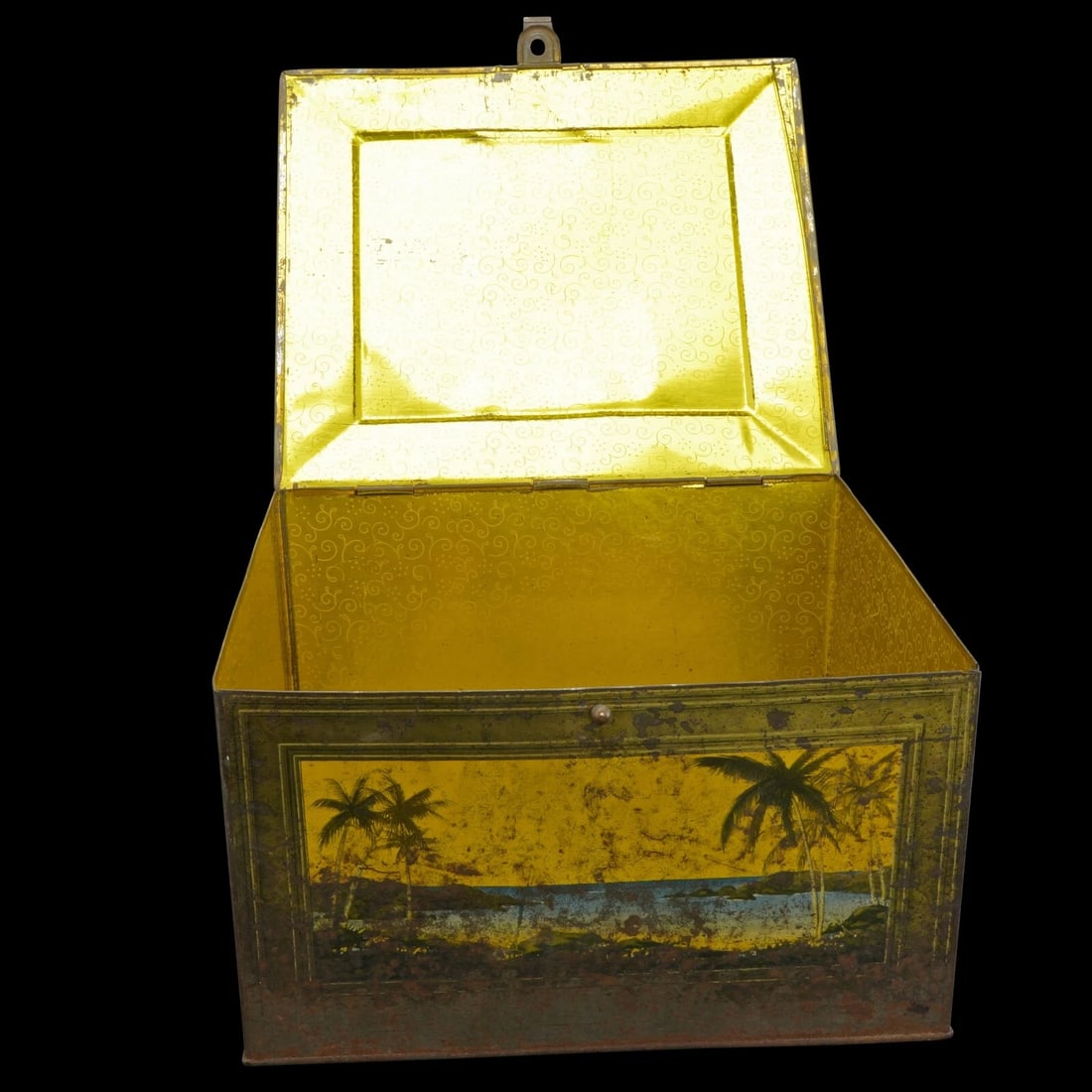 Lithograph Soap Tin with Palms Globe Soap - 4