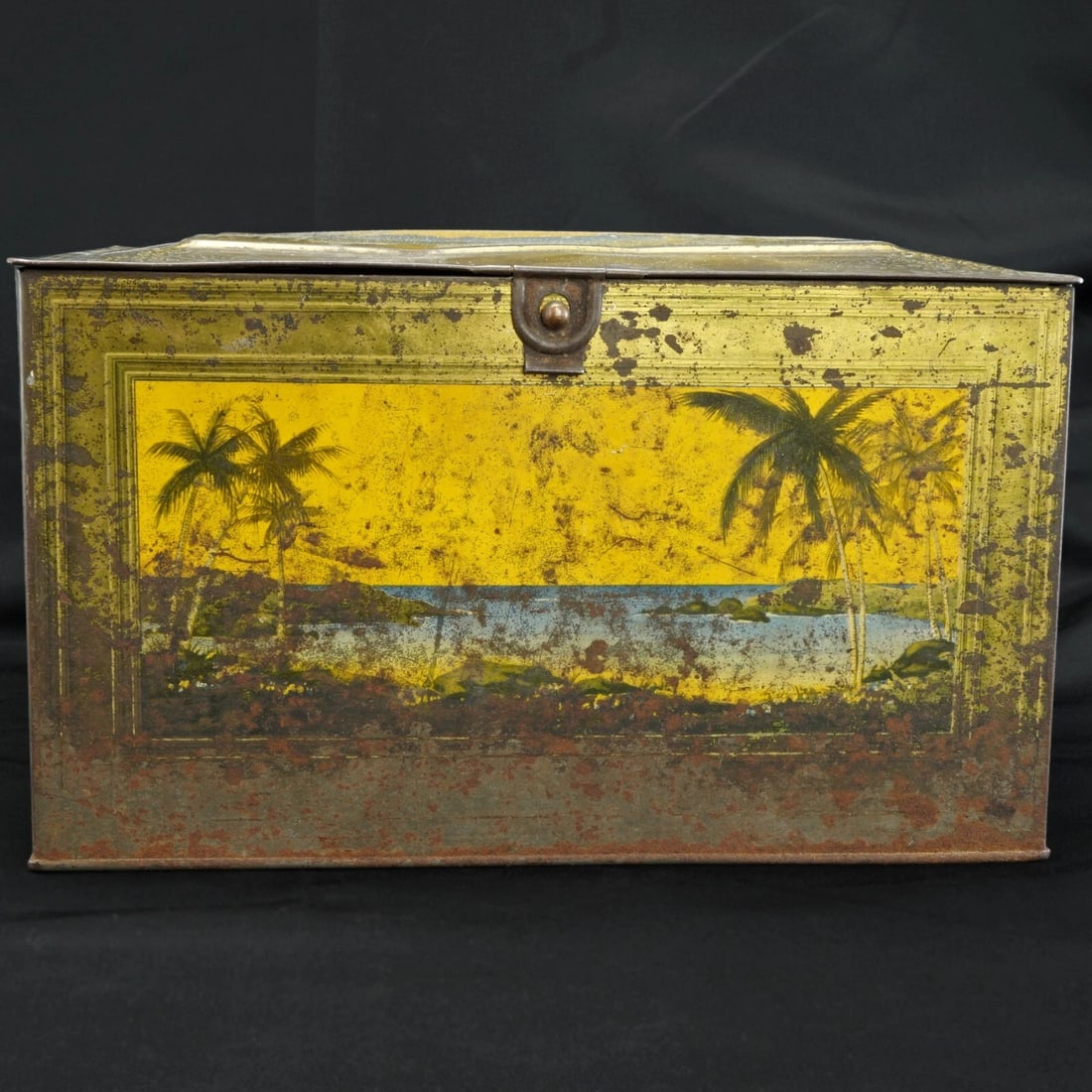 Lithograph Soap Tin with Palms Globe Soap - 5