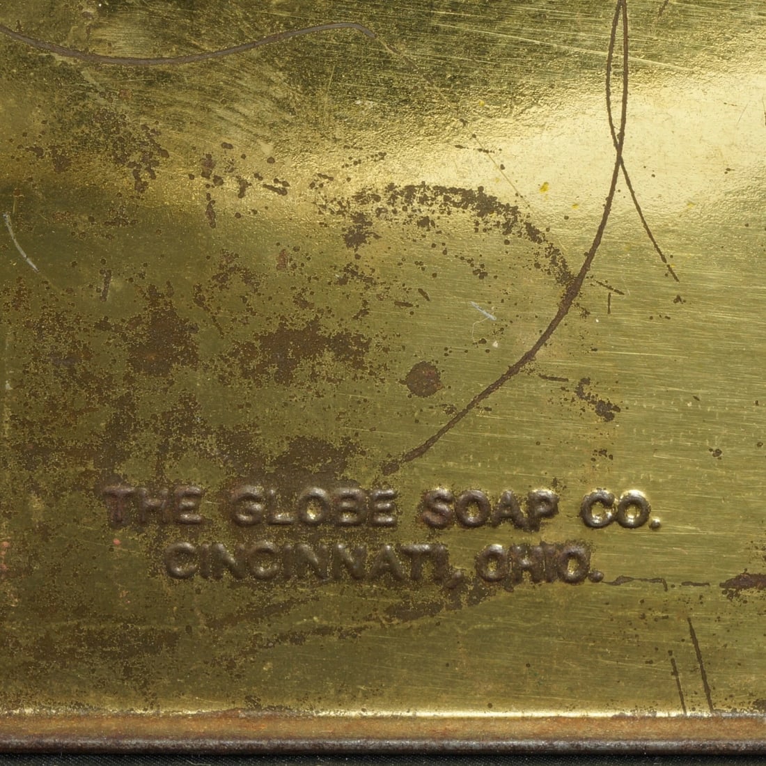 Lithograph Soap Tin with Palms Globe Soap - 8