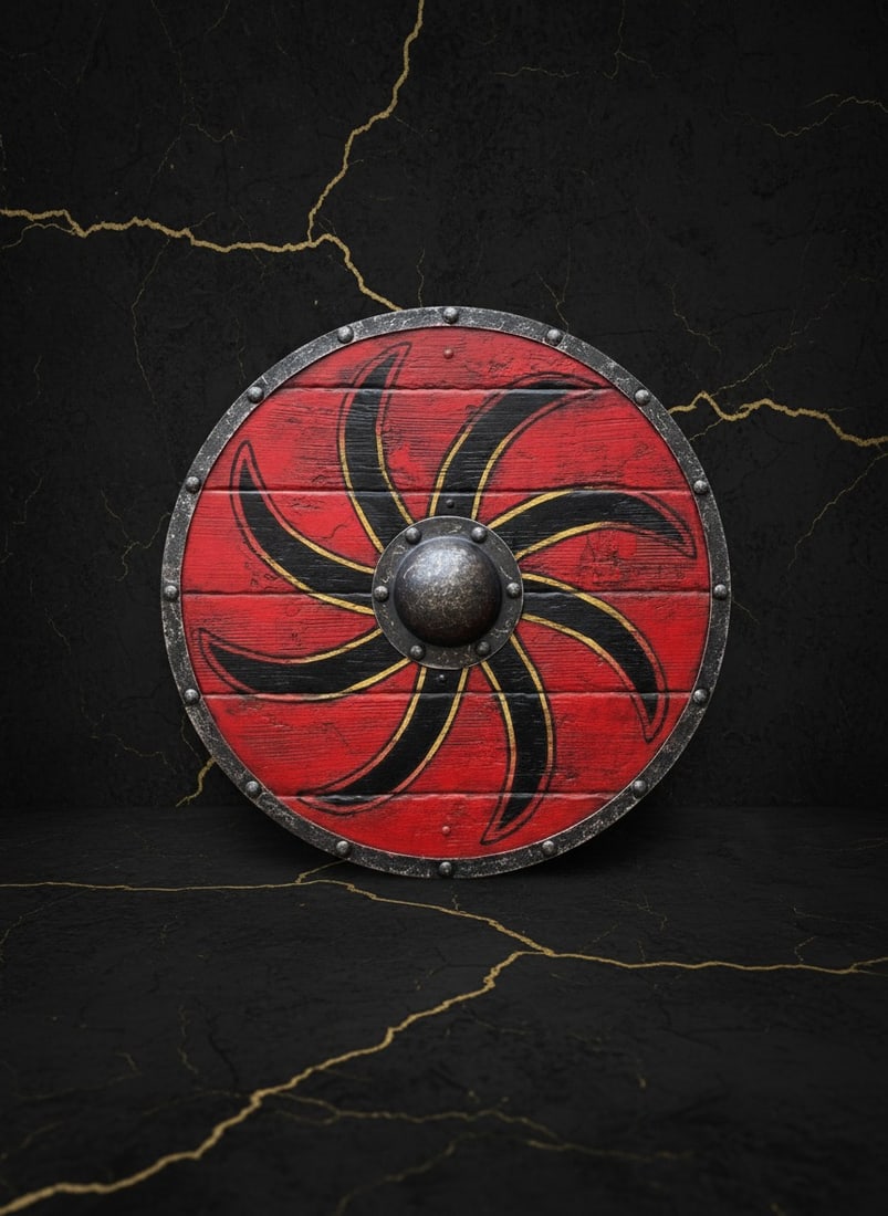 24" Handcrafted Round Wooden Shield Medieval Viking LARP Battle Armor Gift - 3