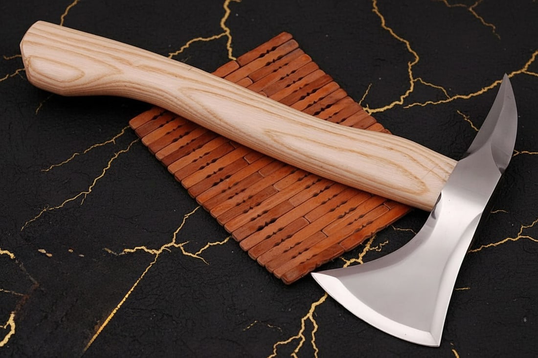 Hand Forged Carbon Steel Spike Head Viking Tomahawk Integral Axe Hatchet - 3