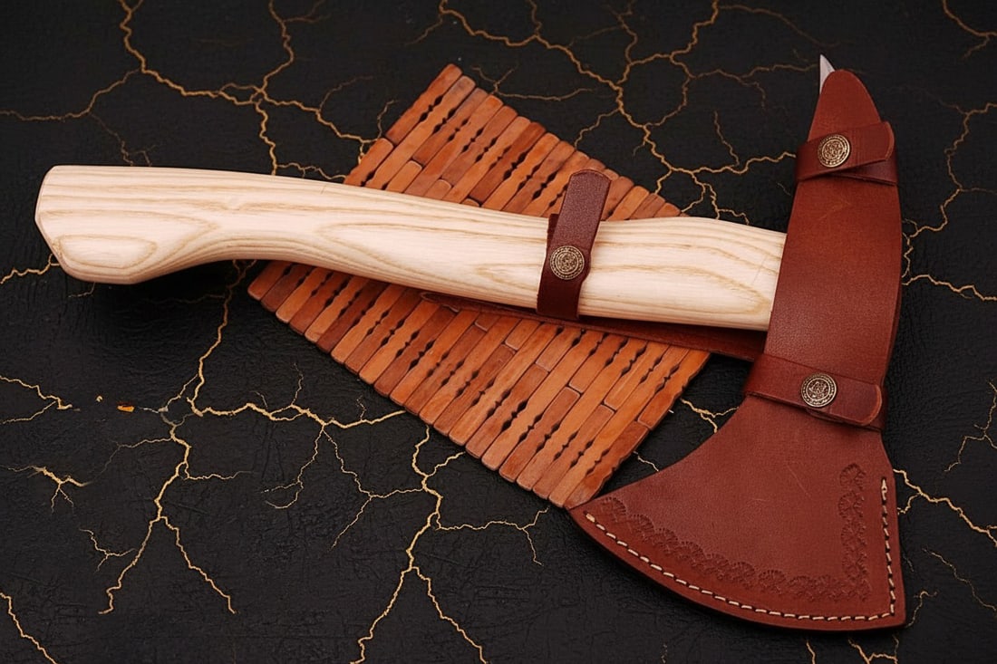 Hand Forged Carbon Steel Spike Head Viking Tomahawk Integral Axe Hatchet - 5