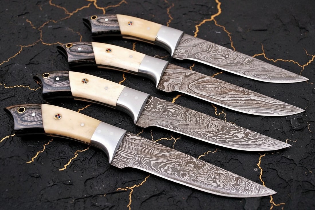 Hand Forged Damascus Steel Chef Knife Kitchen Steak Cutlery Custom Handmade (1 of 5)