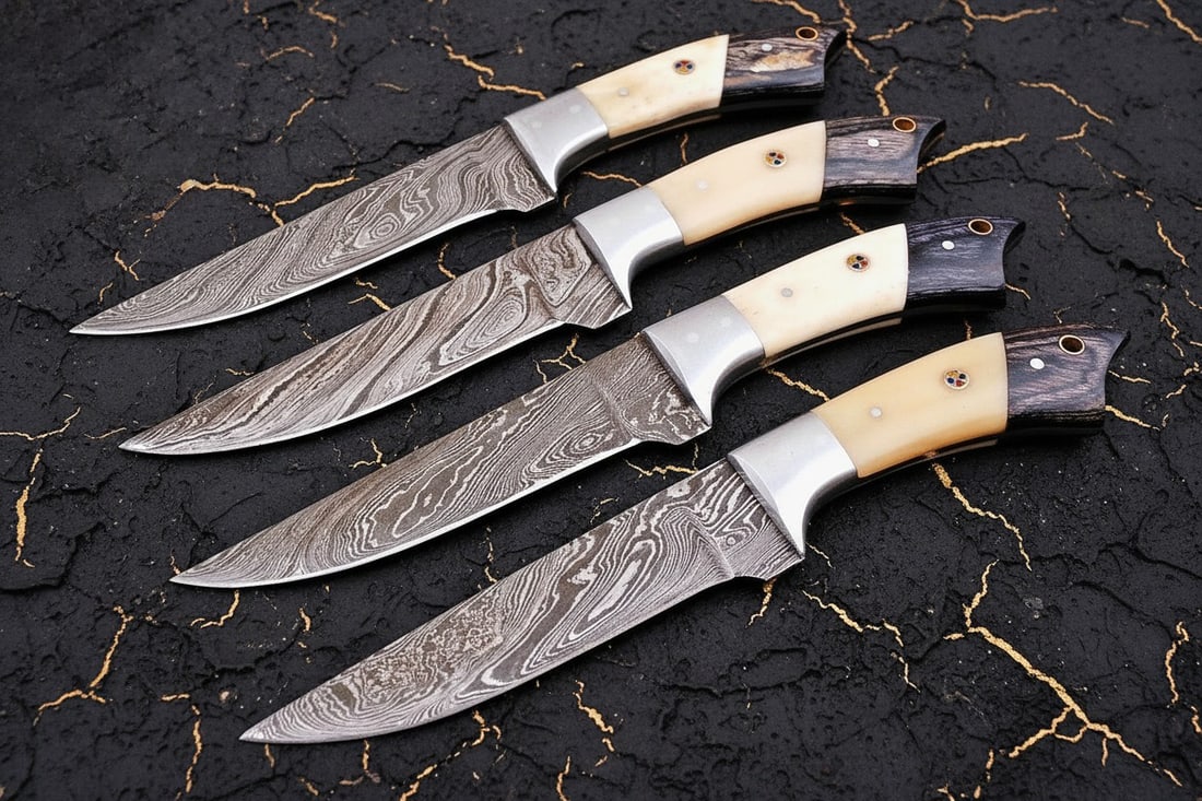 Hand Forged Damascus Steel Chef Knife Kitchen Steak Cutlery Custom Handmade - 2