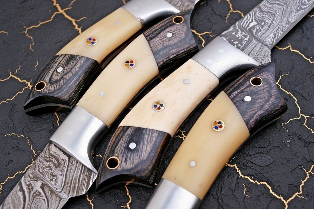 Hand Forged Damascus Steel Chef Knife Kitchen Steak Cutlery Custom Handmade - 3