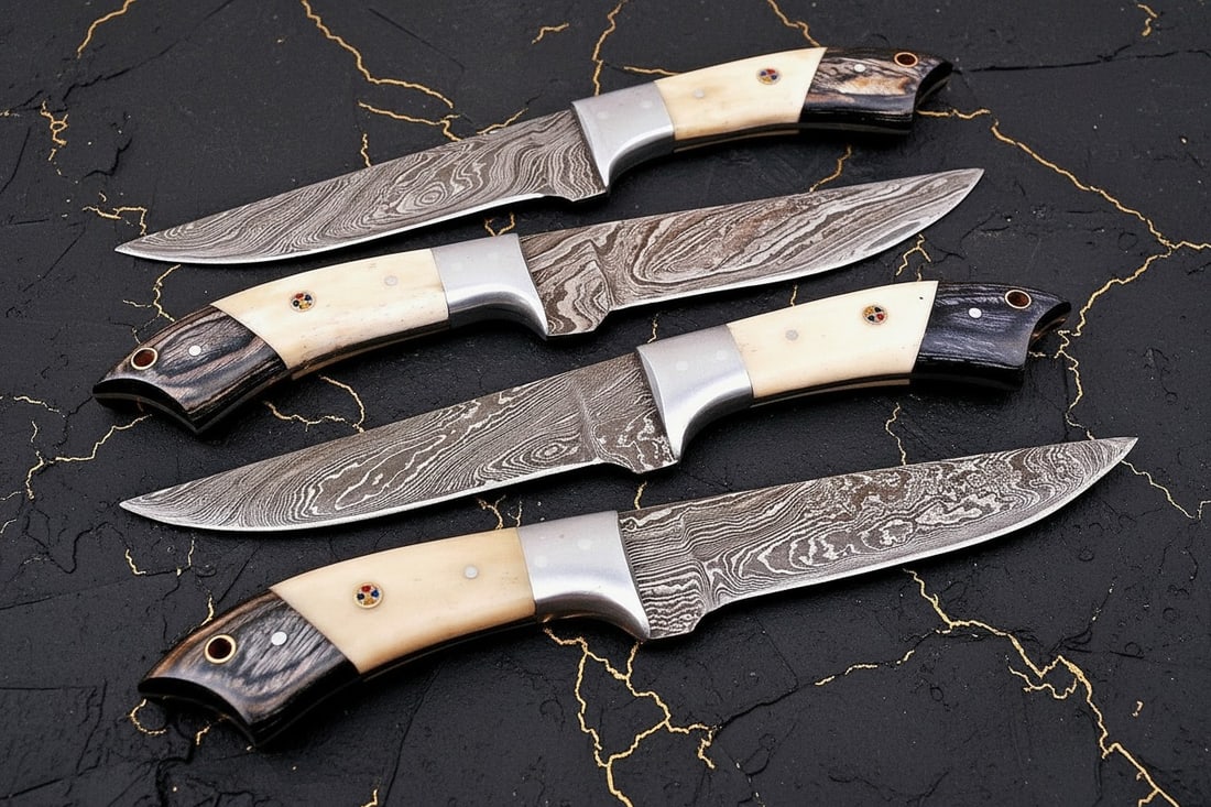 Hand Forged Damascus Steel Chef Knife Kitchen Steak Cutlery Custom Handmade - 4