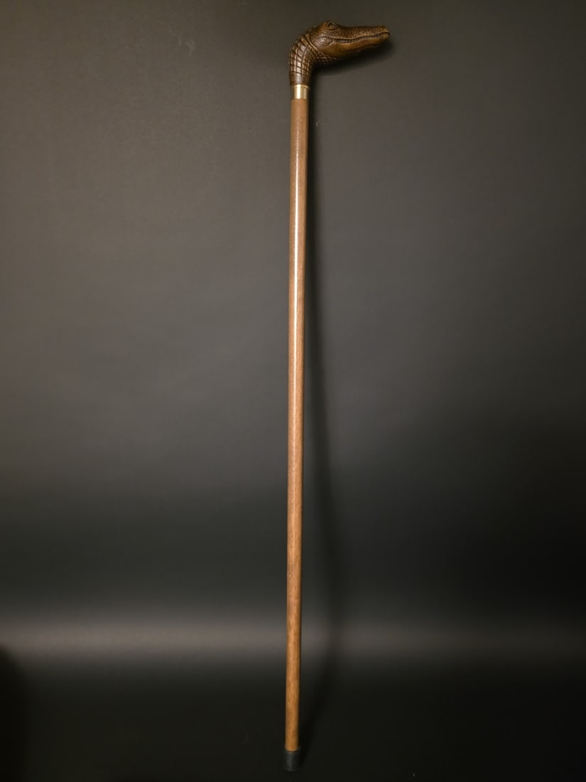 36" Vintage Inspired Alligator Head Handle Walking Stick Cane - 8