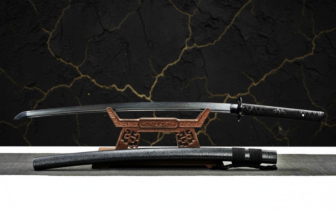 Hand-Forged Damascus Steel Katana Sharp Folded Blade Functional Samurai Sword - 2