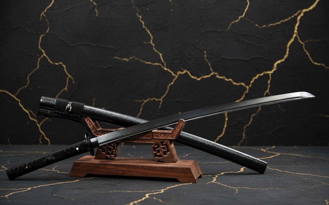 Hand-Forged Damascus Steel Katana Sharp Folded Blade Functional Samurai Sword - 3
