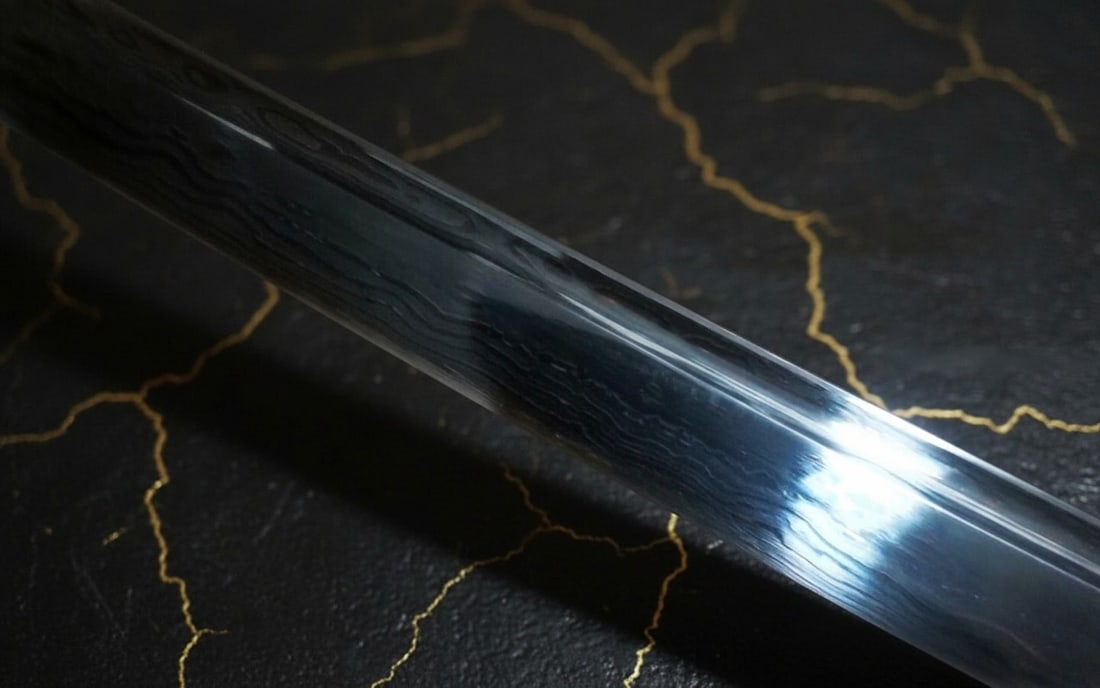 Hand-Forged Damascus Steel Katana Sharp Folded Blade Functional Samurai Sword - 7