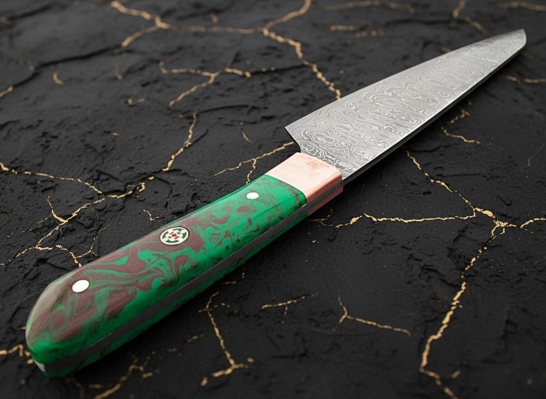 12-inch Damascus Steel Chef Knife Hand-Forged Kitchen Cutlery - 7