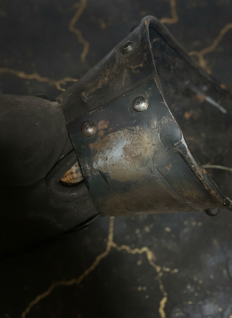 Old Metal Gauntlet Arm Protector Antique Style Medieval Steel Sleeve - 4