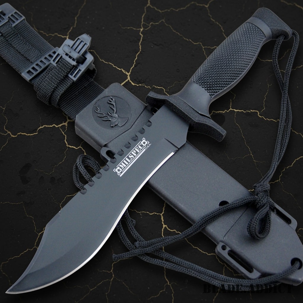 2pc Survival Set Fixed Blade Tactical Hunting Knife & Camping Axe with Sheath - 4