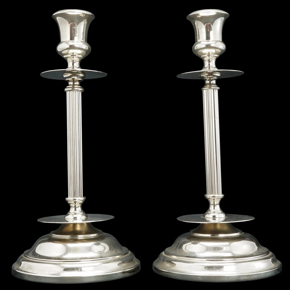 Pair MCM Gustav Eriksson Nickel Candlesticks (1 of 9)