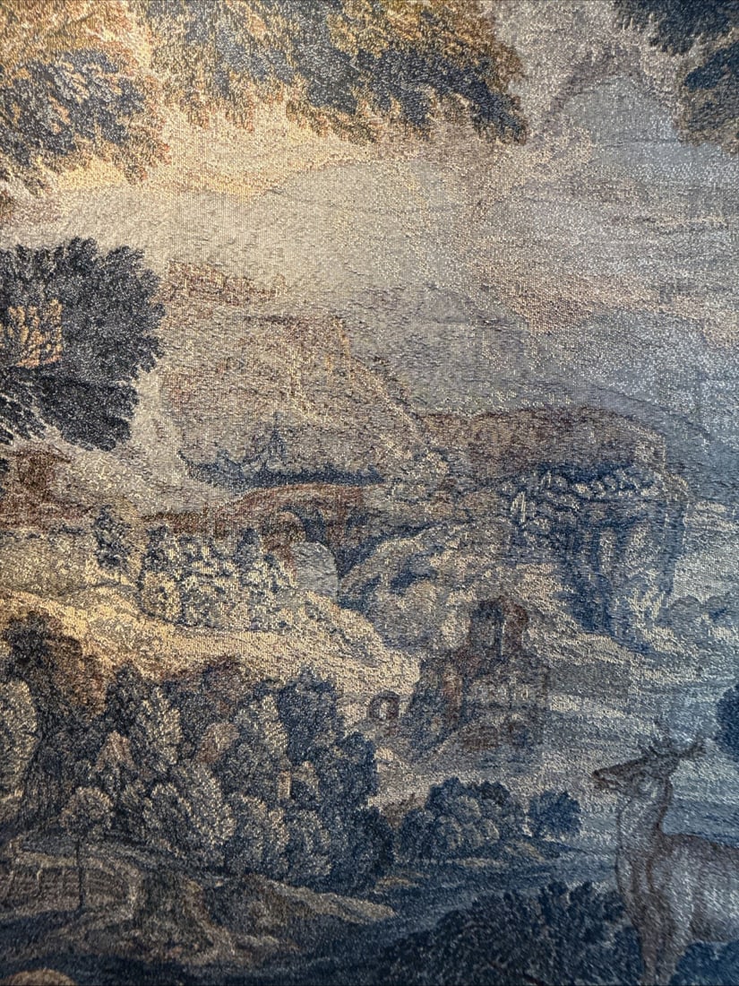 18th Century Style French Verdure Wall Tapestry Woven Fabric Decor - 11