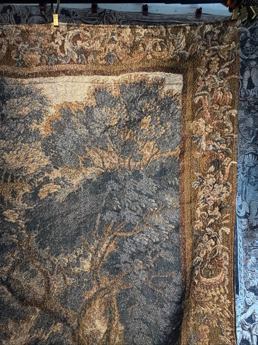 18th Century Style French Verdure Wall Tapestry Woven Fabric Decor - 15