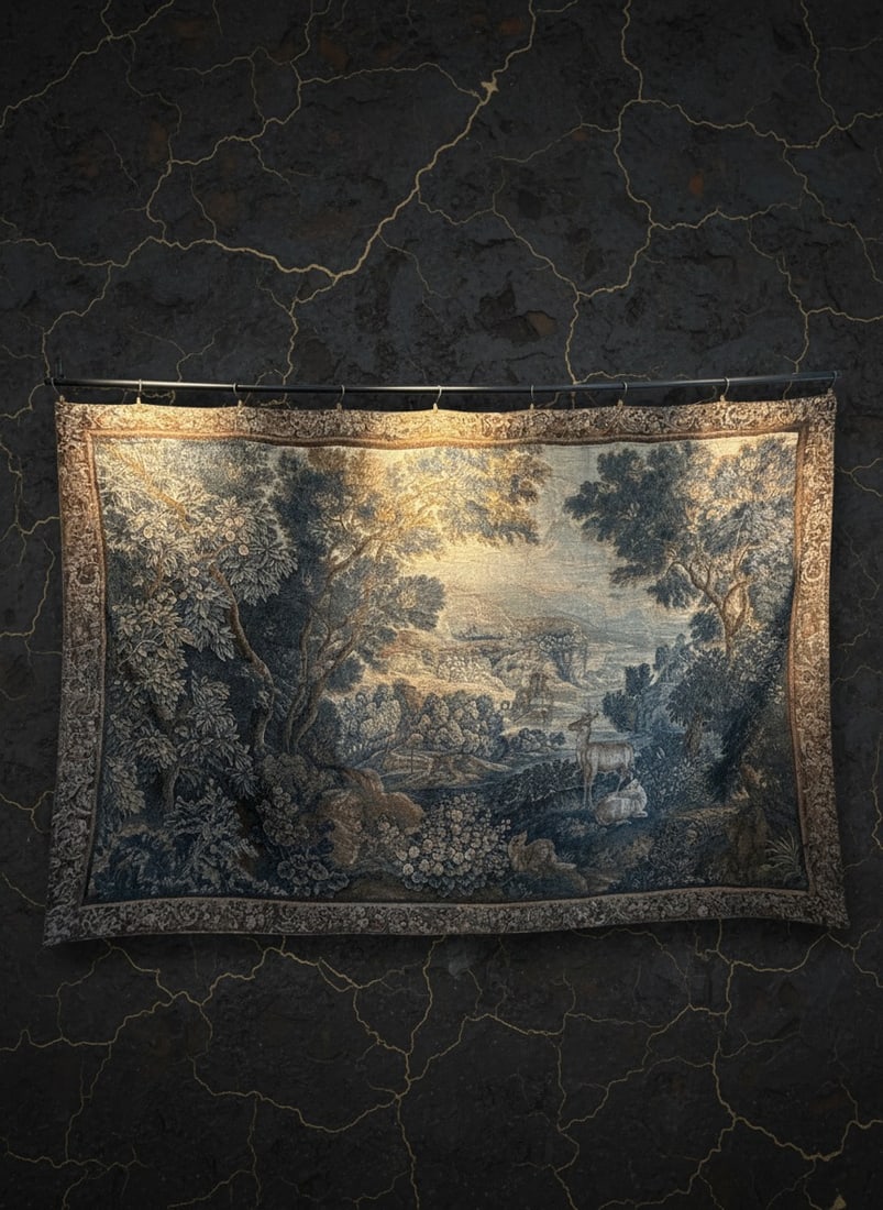 18th Century Style French Verdure Wall Tapestry Woven Fabric Decor (1 of 20)
